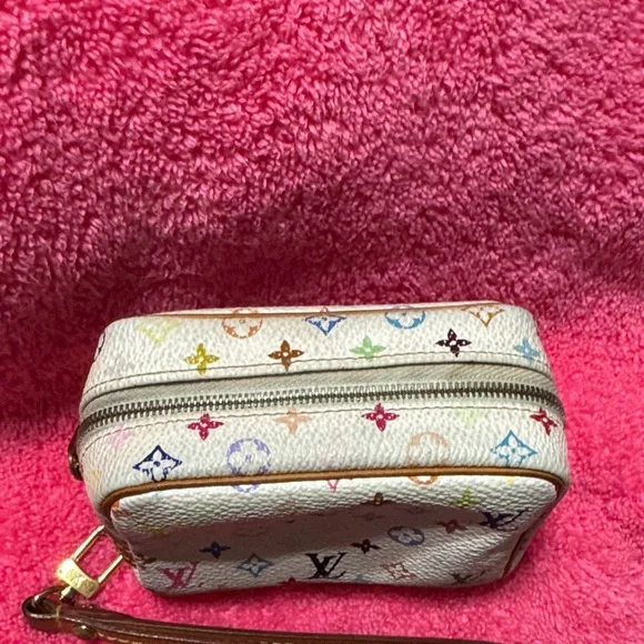 Louis Vuitton White Multicolor Monogram Wristlet - Picture 3 of 11